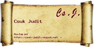 Csuk Judit névjegykártya